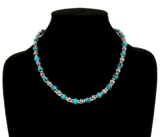 Navajo Style Pearl & Bead Necklace