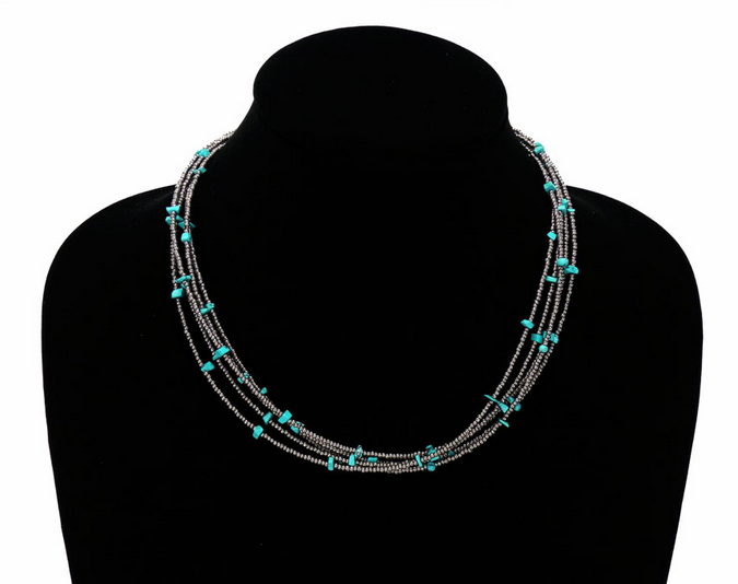 Handmade Layered Seed Bead Necklace