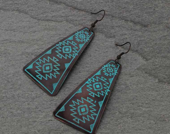 Handmade Western Fish Hook Earrings