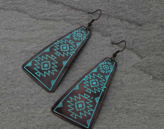 Handmade Western Fish Hook Earrings