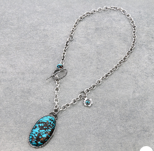 Western Handmade Stone Pendant Necklace