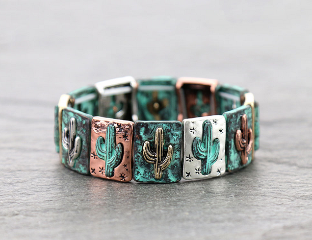 Western Cactus Stretch Bracelet