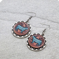 Western Cow Print Dangle Earrings