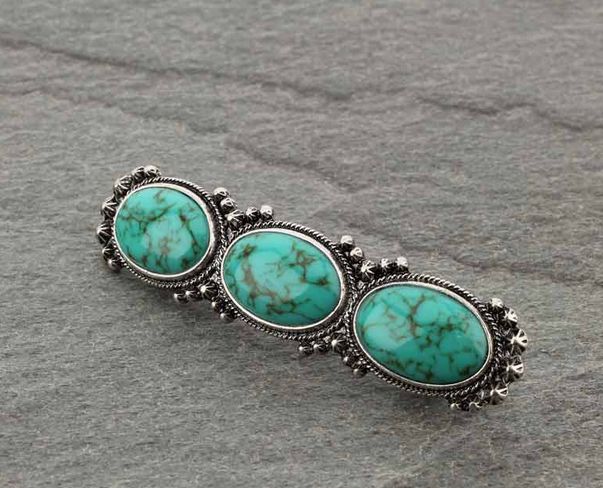 Western Turquoise Hair Clip Pin