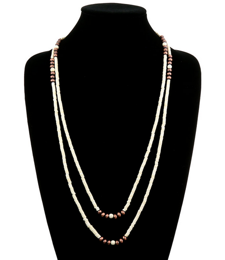 Western Rondelle Stone Bead Necklace