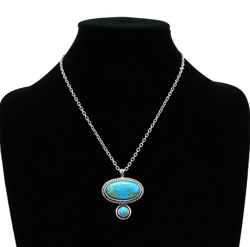 Western Oval Stone Necklace