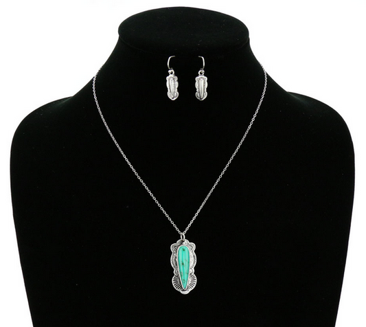 Western Turquoise Necklace Set