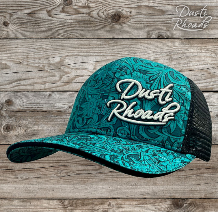 Dusti Rhoads Saddle Up Teal Trucker Cap