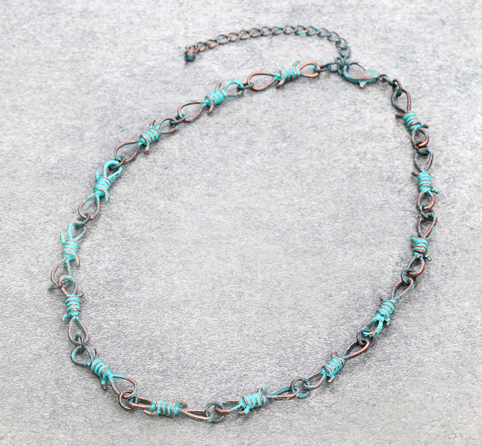 Western Barbed Wire Necklace Necklace