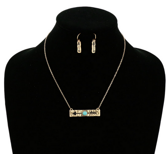 ARROW TQ BAR Necklace Set