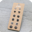 6 Pair Western Design Stud Earring Set