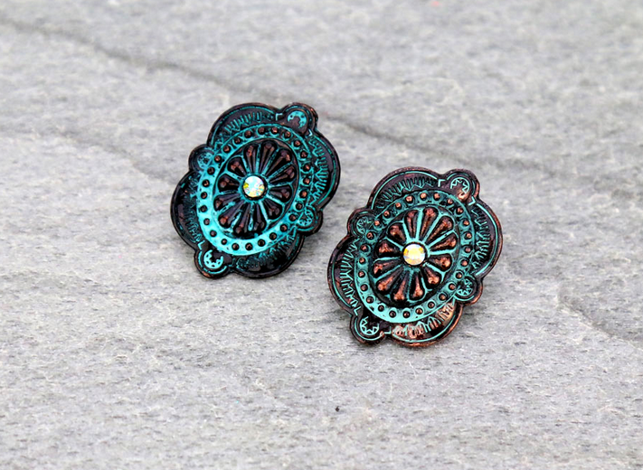 Concho Stud Earrings