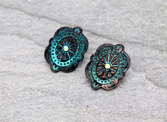 Concho Stud Earrings