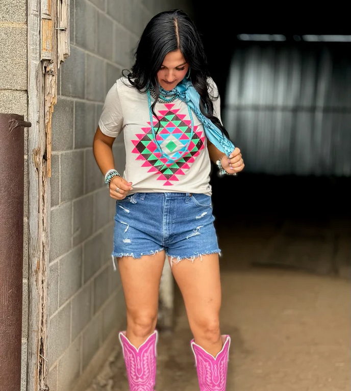 Ryanne's Neon Aztec Tee