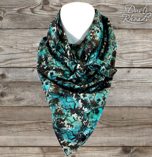 Dusti Rhoads Cow Town Silk Wild Rag Scarf