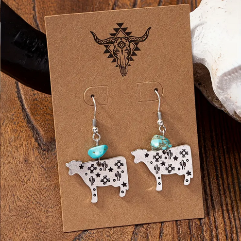 Small Cow Earrings