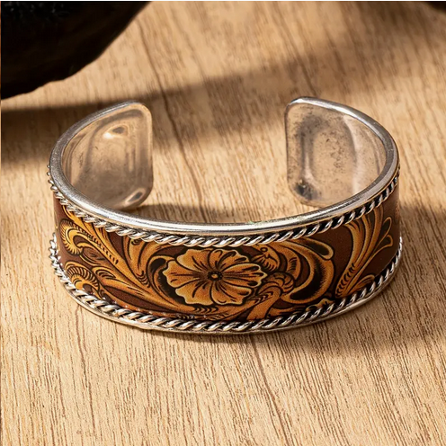 Tooled Bangle Bracelet