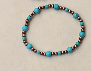 Copper and Turquoise Bracelet