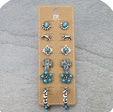 6 Pair Western Design Stud Earring Set