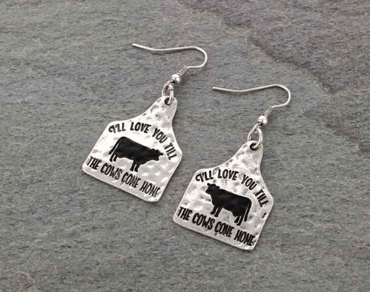 “Till The Cows come Home” Fish Hook Earrings