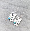 Western Ace of Hearts Dangle Earrings