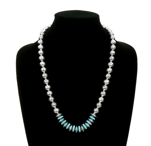 Western Metal Bead Necklace