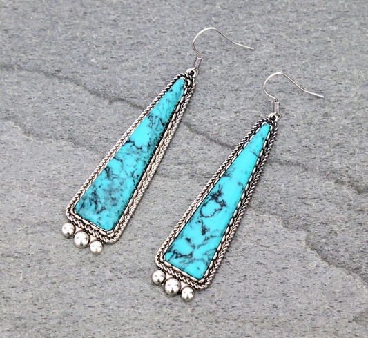 Western Stone Dangle Earrings