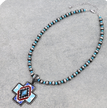 Western Aztec Cross Enamel Pendant Necklace