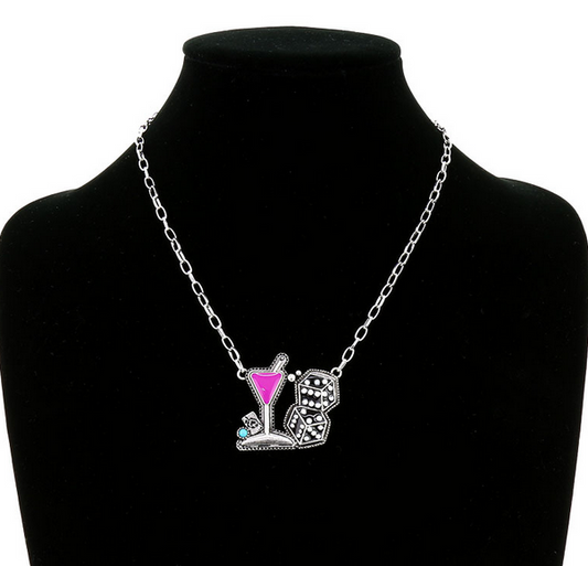 Casino Cocktail Chain Necklace