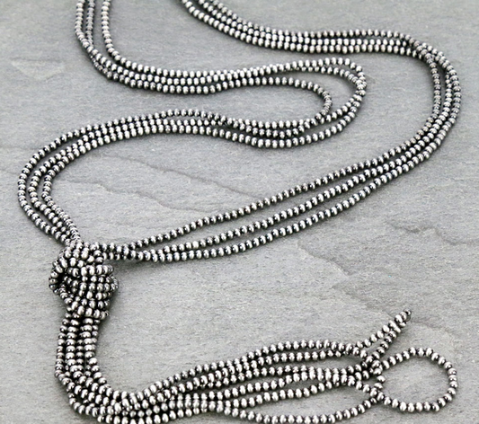 4mm Navajo Style Pearl Necklace