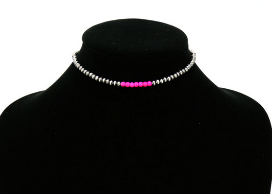 4mm Navajo Style Pearl Choker Necklace