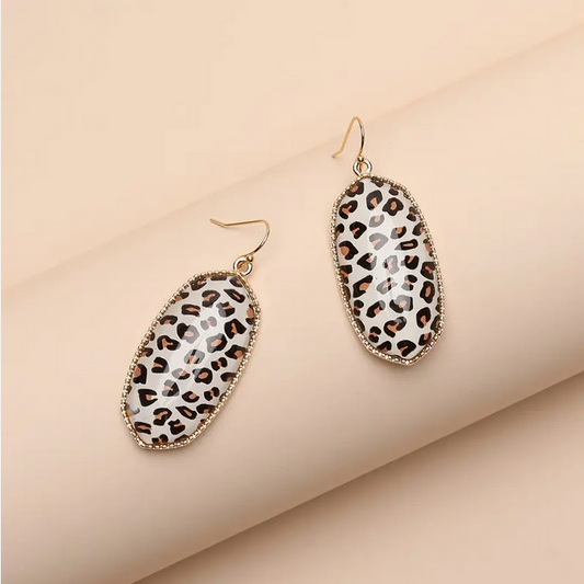 Leopard Print Bubble Earrings