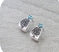 Western Boot Stitch Curled Stone Stud Earrings