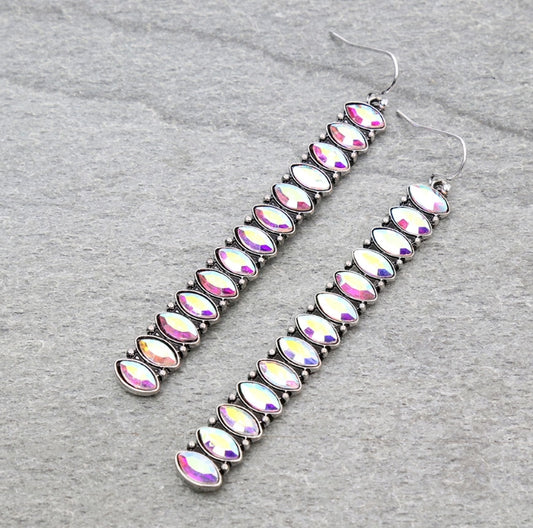 Western Bar Stone Dangle Earrings