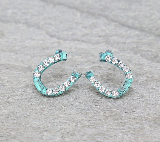 Western Horseshoe Stud Earrings