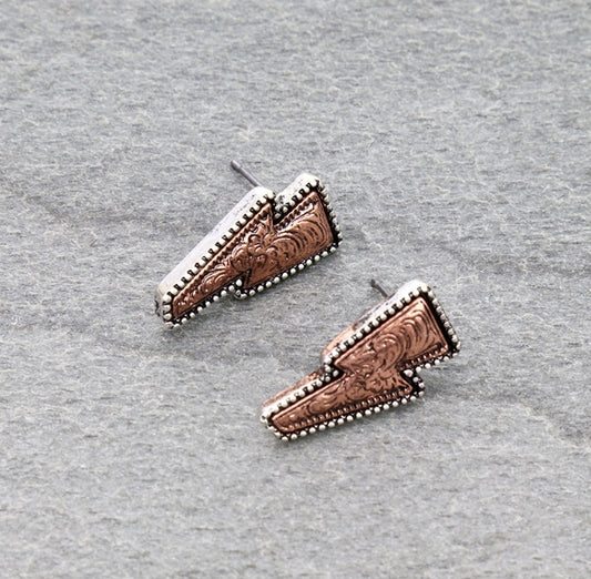 Western Dainty Thunder Stud Earrings