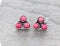 Western Triangle Stone Stud Earrings