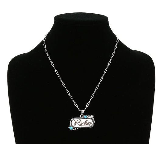 Western Rodeo Printing Necklace