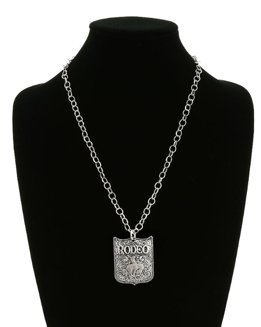 Western Rodeo Pendant Necklace