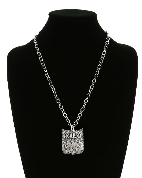 Western Rodeo Pendant Necklace