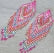 5.25" Western Seed Bead Fringe Dangle Earrings