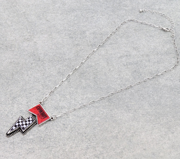Western Checker Thunder Necklace