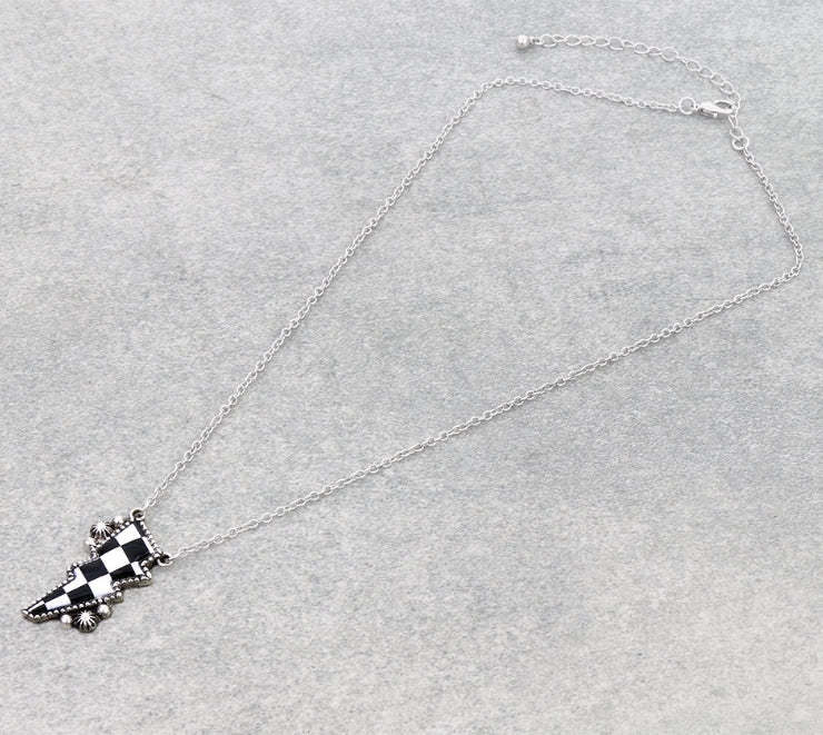 Western Checker Thunder Necklace