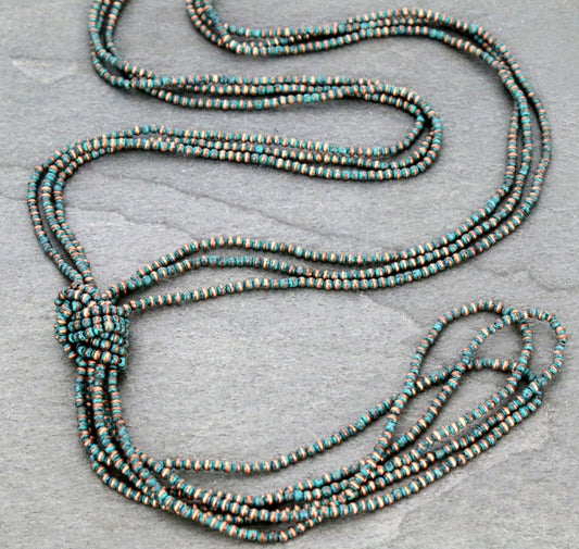 4mm Navajo Style Pearl Necklace