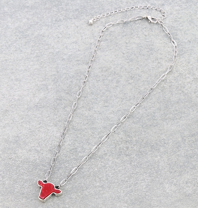 Cow Head Stone Necklace