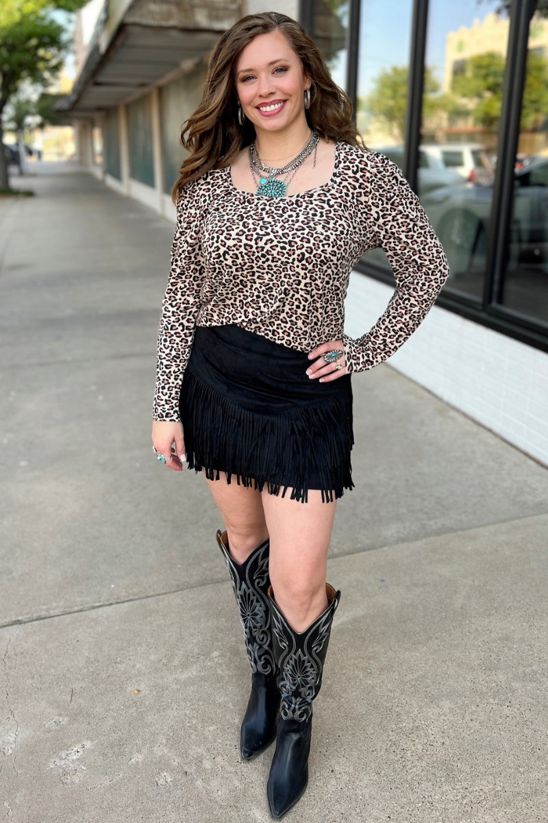 Bubble Leopard Babe Top