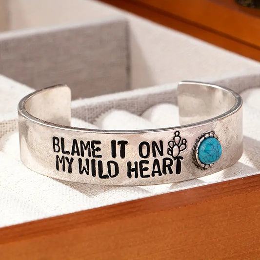 Blame It On My Wild Heart Cuff Bracelet