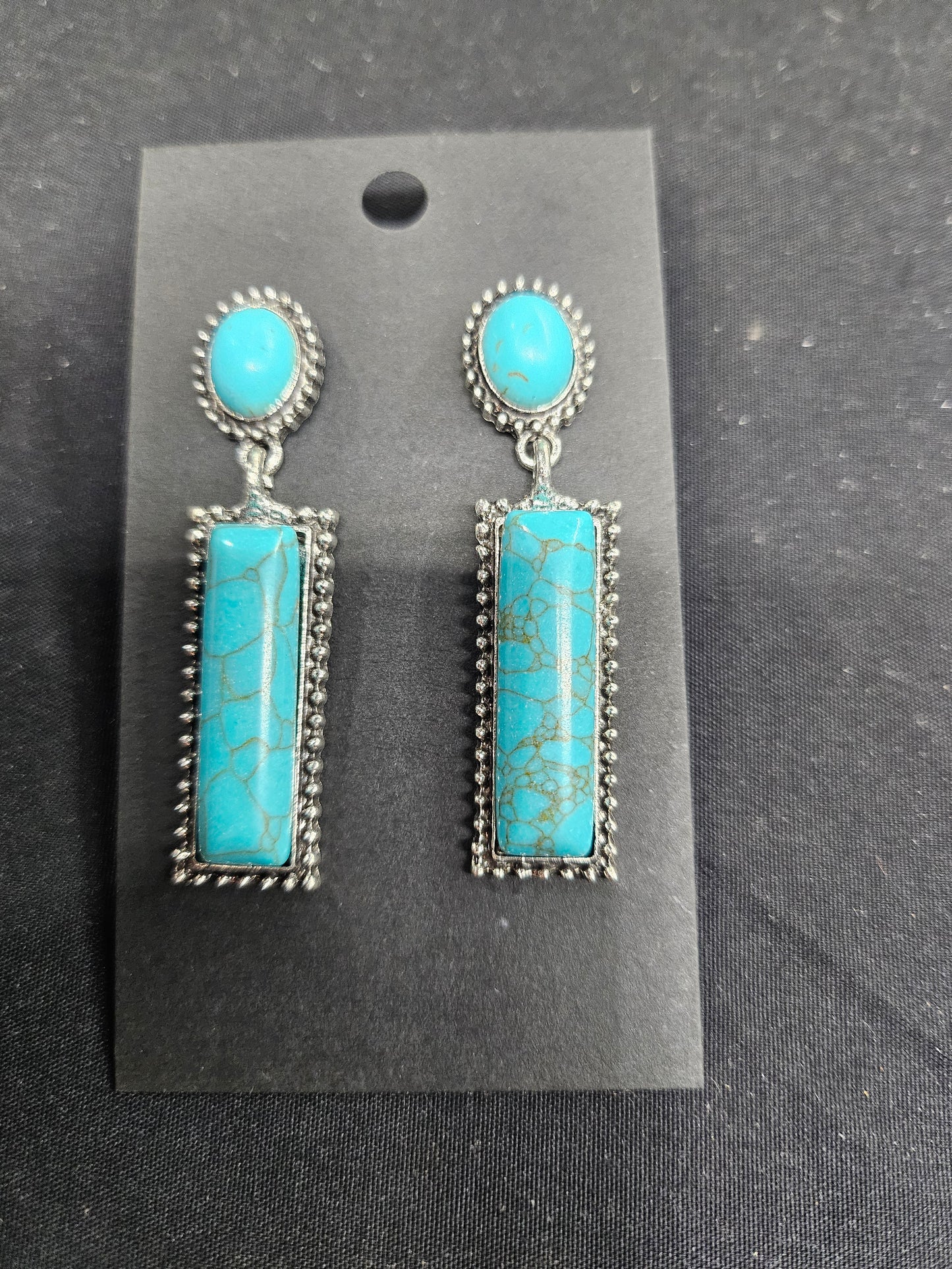 Turquoise Bar Earrings