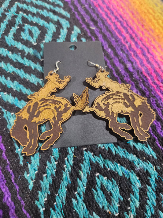 Leather Bronc Earrings