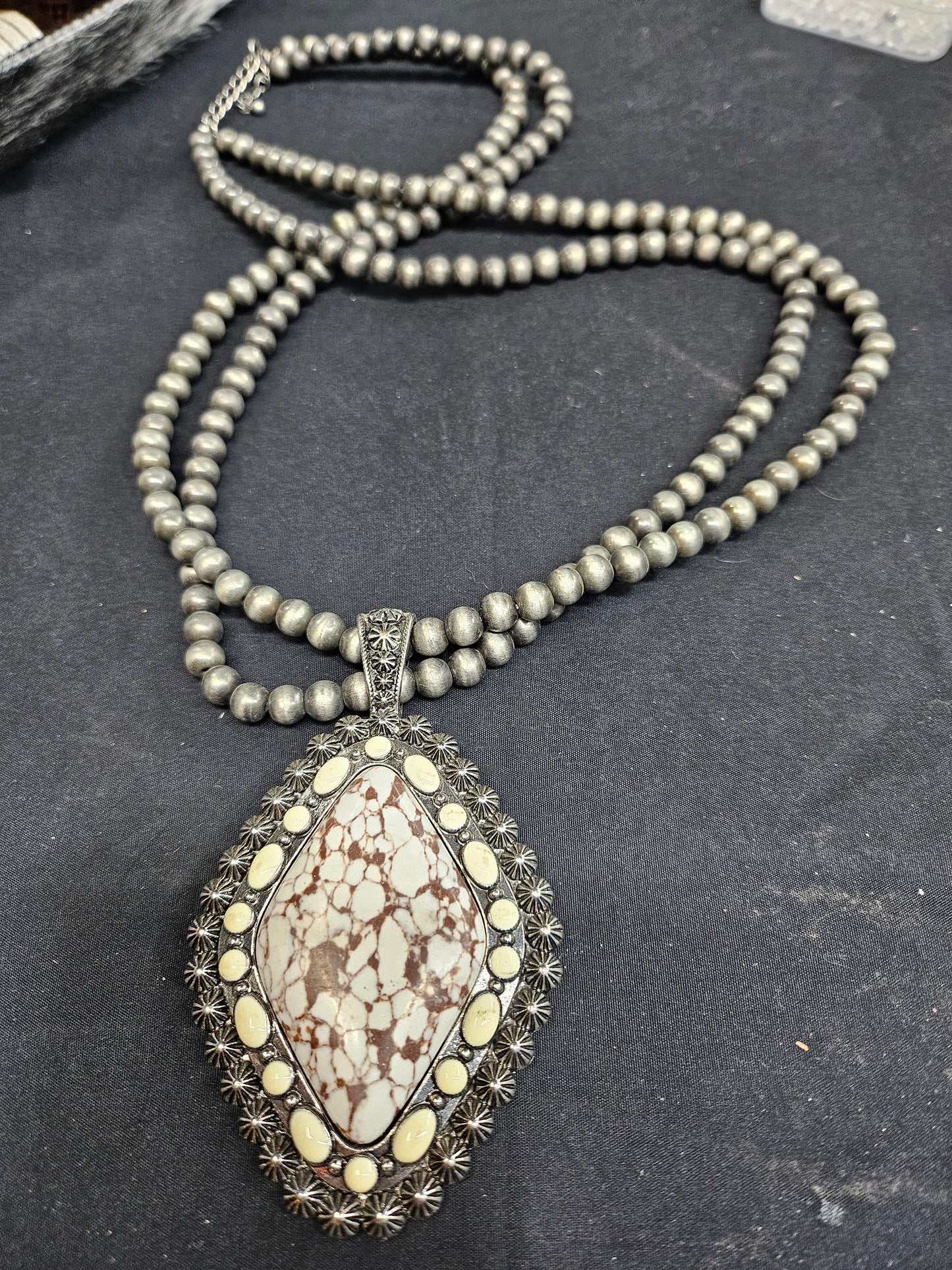 White Navajo Pearl Necklace